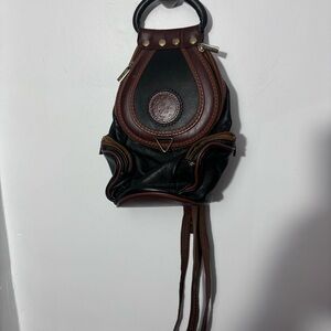 Giacomo Woman's Vintage Leather Mini Backpack Convertible purse